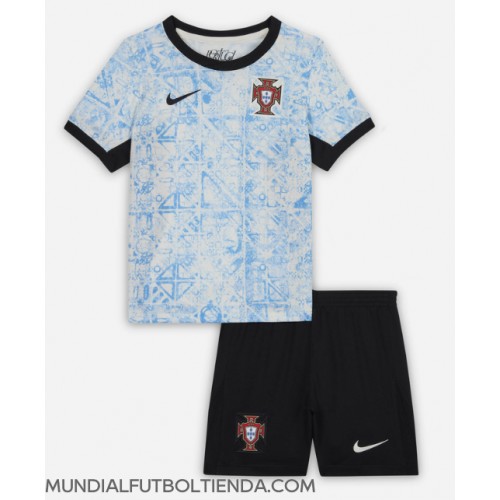 Camiseta Portugal Segunda Equipación Replica Eurocopa 2024 para niños mangas cortas (+ Pantalones cortos)